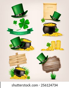 Set of St. Patrick's Day related icons. Vector.