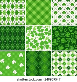 Set of St. Patrick's Day Seamless Patterns 