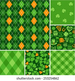 Set of St. Patrick's Day Seamless Patterns 