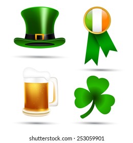 Set of St. Patrick's Day symbols.