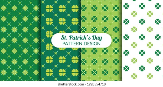 set of st. patrick's day vector pattern 