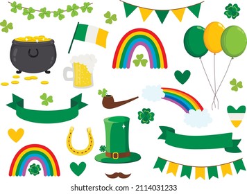 Set von Vektordesign-Elementen des St. Patrick's Day 