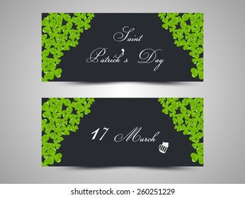 Set of a St. Patrick's Day's day banners.