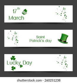 Set of a St. Patrick's Day's day banners.