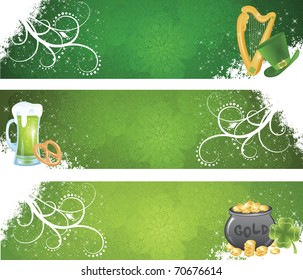 Set of a St. Patrick's Day's day banners.