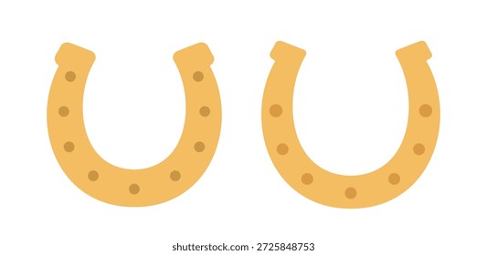 Set of St. Patrick's Horseshoe flat vector illustration.
Good for greeting card, poster, banner, leaflet.
White background.