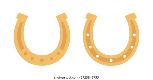 Set of St. Patrick's Horseshoe flat vector illustration.
Good for greeting card, poster, banner, leaflet.
White background.