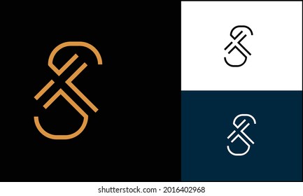 Set Of ST ,TS Abstract letters Logo monogram
