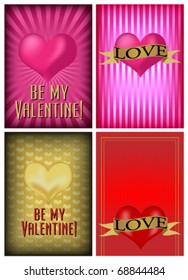 Set of St. Valentine's Day Cards