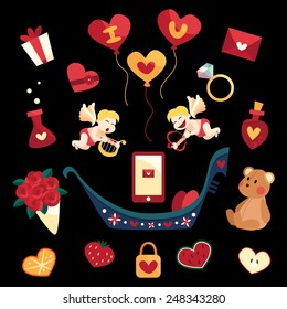 Set of St. Valentine's Day design elements 3.