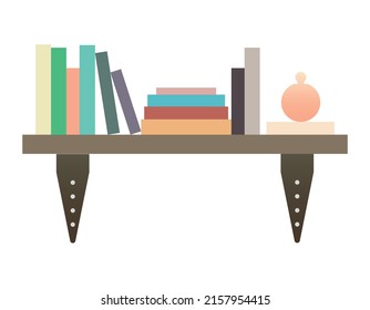 Set of stacks of books for reading, textbooks for education. Vector icons of flat books. Colored flat icons on white background. 