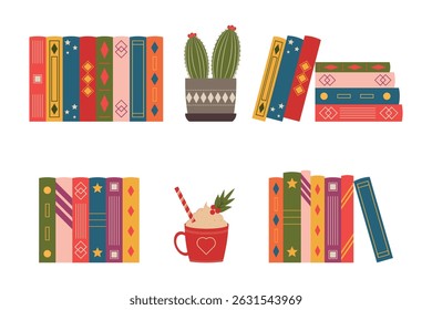 Set of stacks of various books. Isolated vector illustration of books on white background.	 - Powered by Shutterstock - Get 15% off with code: PIKWIZARD15