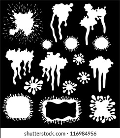 set of stains, spots and frame