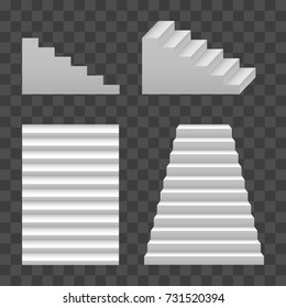 Set of stairs. Vector illustration
