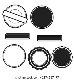set stamp black vector art illustration sign symbol  business stamp isolated.