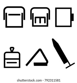 Set of stamp icons - vector illustration
