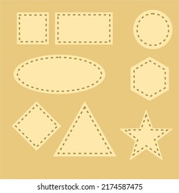 establecer la ilustración vectorial de estampado. símbolo de signo marca comercial aislado en fondo marrón.