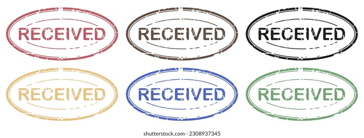 Set of stamps. The stamps are old. Vector illustration. ESP 10.
