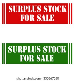 Set of stamps with text Surplus Stock For Sale,vector illustration