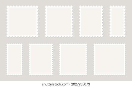 A set of stamps of various sizes of stamps of all sizes. Vector illustration.