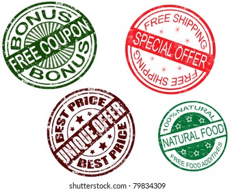 set of stamp,vector illustration