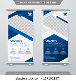set of stand banner template with abstract style and modern layout