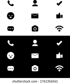 Set of standard icons for web and apps
