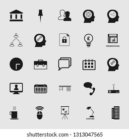 Set of standard and universal business and office icons
