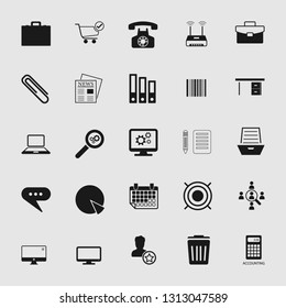 Set of standard and universal business and office icons