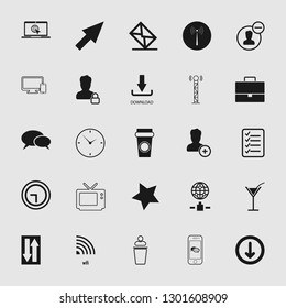 Set of standard and universal communication icons.