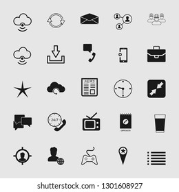 Set of standard and universal communication icons.