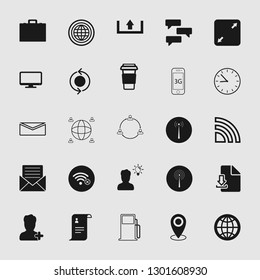 Set of standard and universal communication icons.