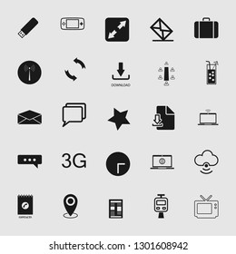 Set of standard and universal communication icons.