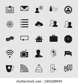 Set of standard and universal communication icons.
