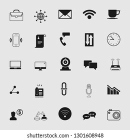 Set of standard and universal communication icons.