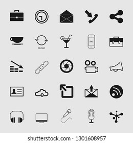 Set of standard and universal communication icons.