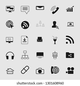 Set of standard and universal communication icons.