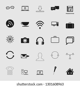 Set of standard and universal communication icons.