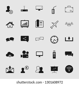 Set of standard and universal communication icons.