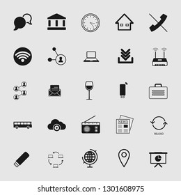 Set of standard and universal communication icons.