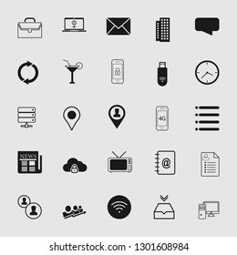Set of standard and universal communication icons.