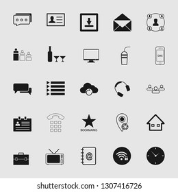 Set of standard and universal communication icons