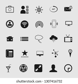 Set of standard and universal communication icons