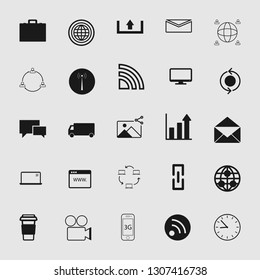 Set of standard and universal communication icons