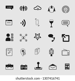 Set of standard and universal communication icons