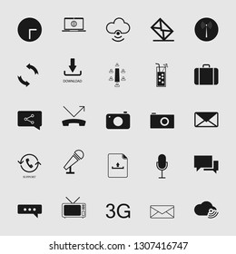 Set of standard and universal communication icons