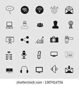 Set of standard and universal communication icons