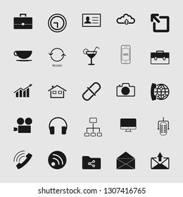 Set of standard and universal communication icons
