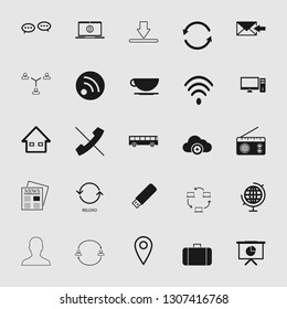 Set of standard and universal communication icons