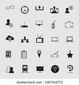 Set of standard and universal communication icons